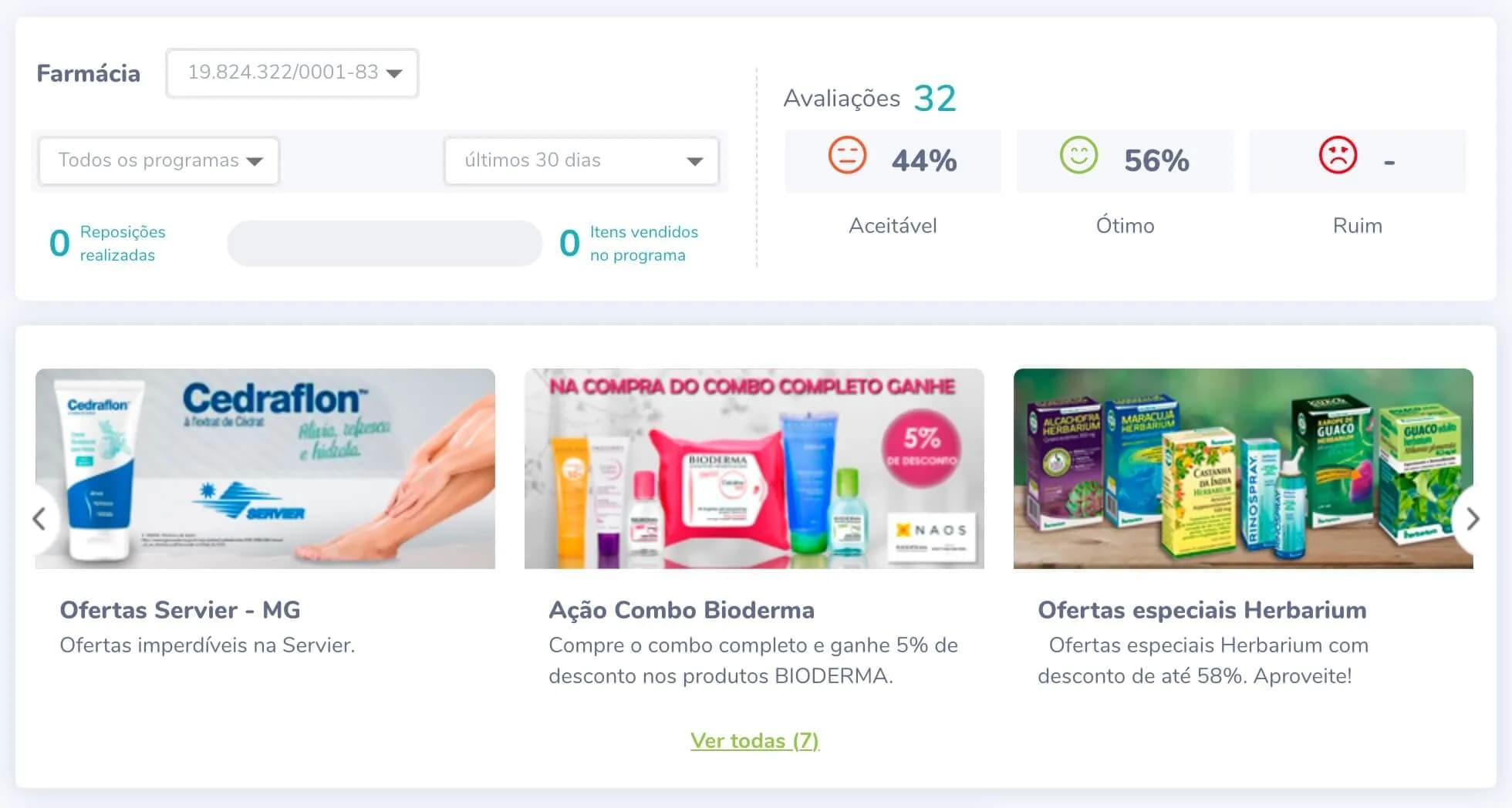 A funcionalidade do produto inclui um carrossel de promoção e um processo de checkout associado com histórico de pedidos e funcionalidades avançadas de faturamento.