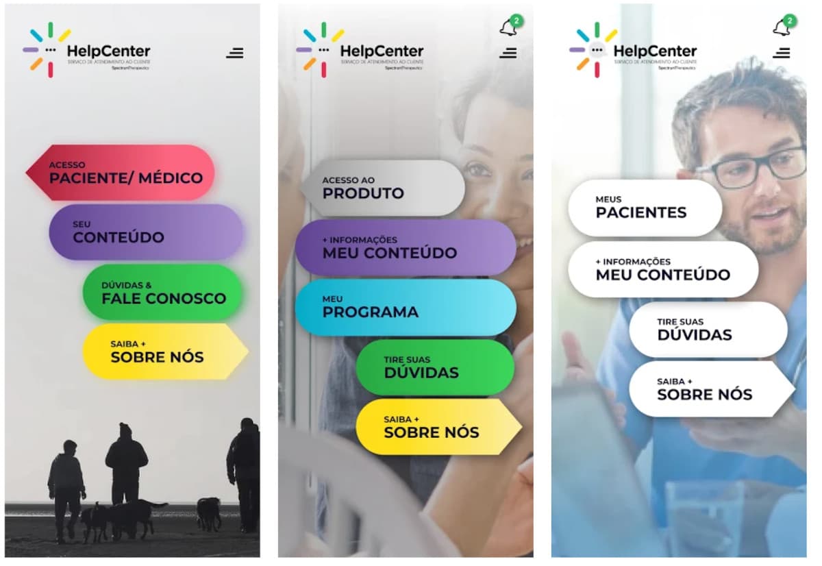 Various types of users have indivual functionalities.