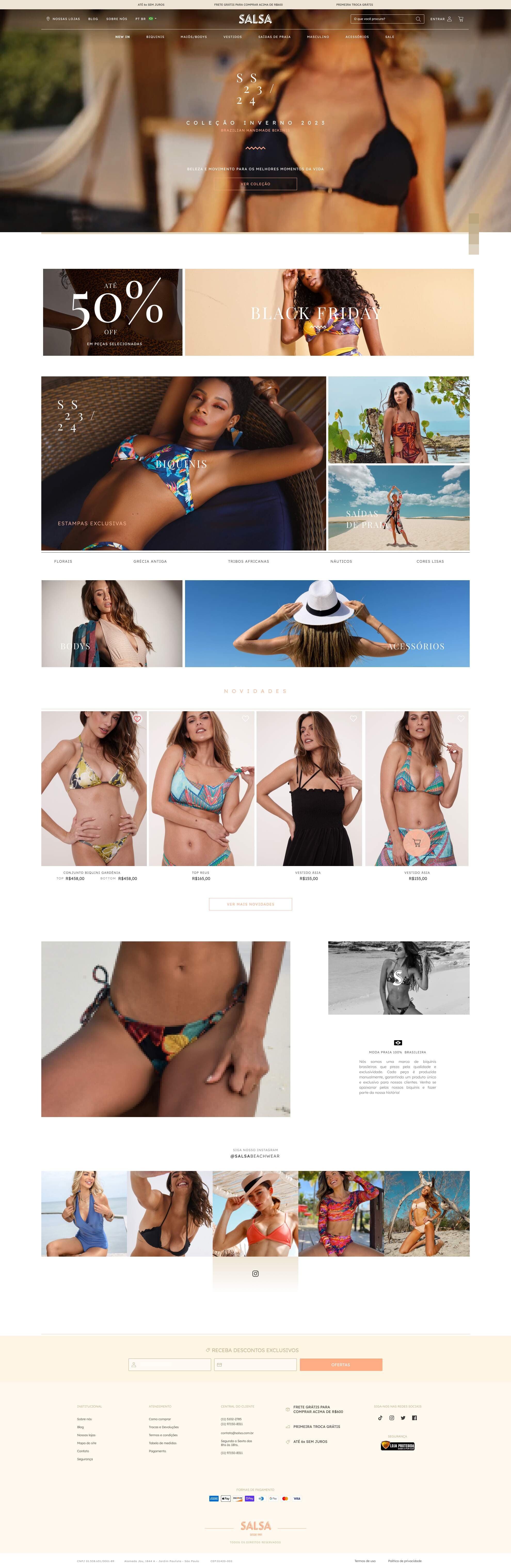 Salsa E-commerce – Transformação Digital e Beachwear Premium screenshot 1