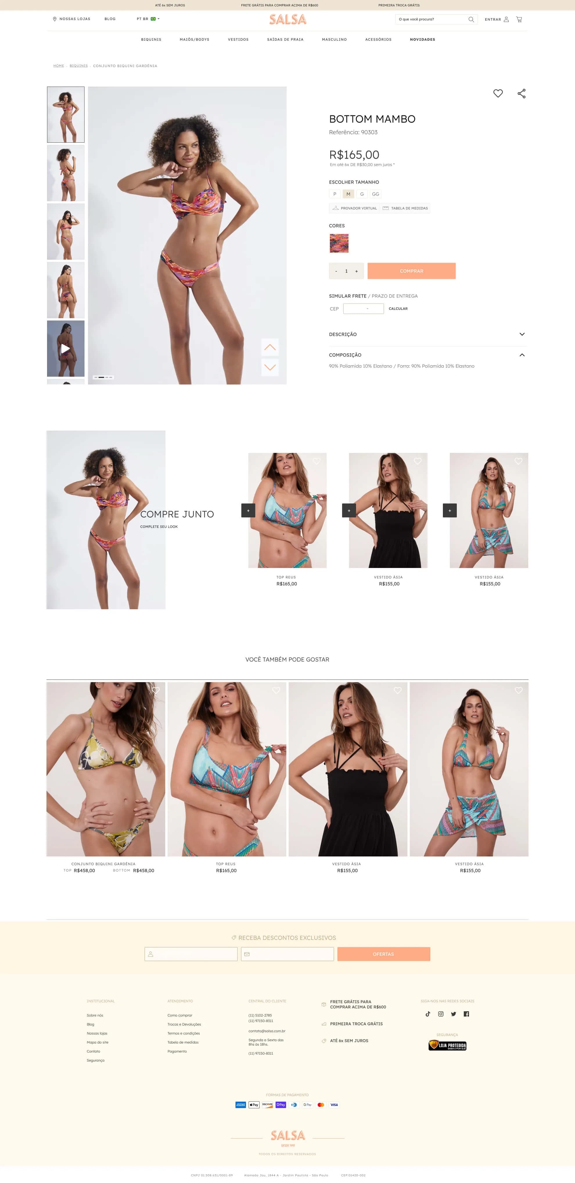 Salsa E-commerce – Digital Transformation and Premium Beachwear screenshot 2