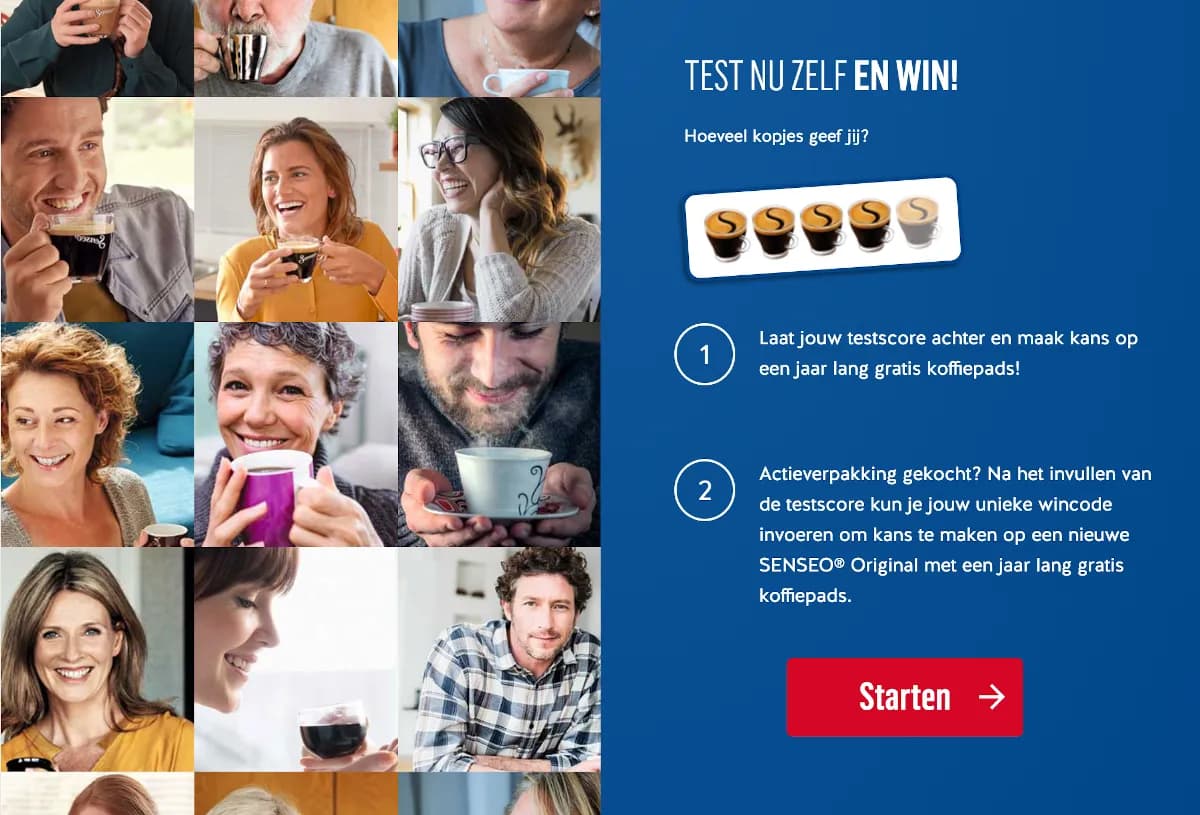 O conceito envolveu sugerir que Senseo foi testado como o melhor e mostrar os usuários que pensaram assim e o porquê.